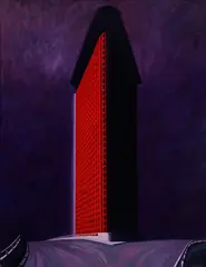 Red Iron Nocturne (03567/473) by Chris Temple, 1988, acrylic on canvas, sold Aug 2016