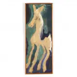 Fall Pride (Standing Horse) by Sterling Strauser, Oil on Masonite, sold Oct 2020