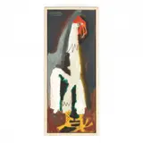 Silas (White Rooster) by Sterling Strauser, Oil on Masonite, sold Oct 2020