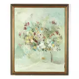 Still Life with Flowers by Sterling Strauser, Oil on board, sold Oct 2020