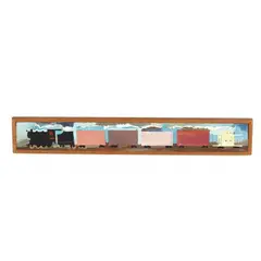 Freight Train by Sterling Strauser, Oil on Masonite, sold Oct 2020