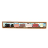 Freight Train by Sterling Strauser, Oil on Masonite, sold Oct 2020
