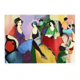 Courtside Poses by Itzchak Tarkay, Serigraph in colors, sold Oct 2020