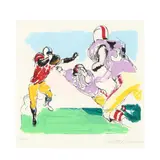 Scampering Back by LeRoy Neiman, Etching with stencil, sold Oct 2020