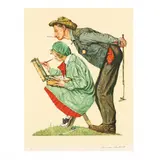 Hayseed Critic by Norman Rockwell, Lithograph in colors, sold Oct 2020