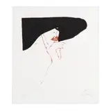 Esquisse de Brigitte by René Gruau, Lithograph in colors on, sold Oct 2020