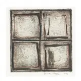 Abstract Intaglio Print by Sharon Hagen, Etching and aquatint in colors, sold Oct 2020