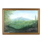 Blue Ridge Mountain Landscape by Marguerite Taylor Moore, Oil on canvas, sold Oct 2020