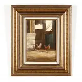 Reid's Chickens by Ronald Lewis, Acrylic on Masonite, sold Oct 2020