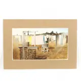 Wash Day by Ronald Lewis, Watercolor on watercolor board, sold Oct 2020