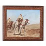 Arab Horsemen by Antoine Magne, Oil on canvas, sold Oct 2020