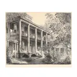 The Hayes Plantation House at Edenton, North Carolina by Louis Orr, Etching, sold Oct 2020