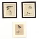 Three Prints of Dog Studies by Cecil Aldin, Hand-colored lithographs, sold Oct 2020