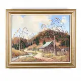 Ozarks Landscape with Barn by Glenn Swedlun, Oil on canvas, sold Oct 2020