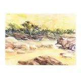 Waterscape by M. Alderson, Watercolor on paper, sold Oct 2020