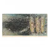 Three Graces by Krishna Reddy, Mixed color intaglio print on paper, sold Sep 2020