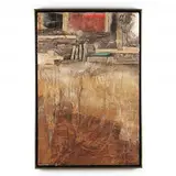 Benjamin W. by Ronald Chase, Mixed media collage on Masonite, sold Sep 2020