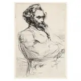 Drouet by James Abbott McNeill Whistler, Etching and drypoint on thin Japan paper, sold Sep 2020