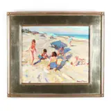Sand Sculptors by James P. Kerr, Oil on linen, sold Sep 2020