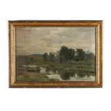 Summer Landscape by Hugh Bolton Jones, Oil on canvas, sold Sep 2020