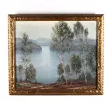 Silver Morning by Gustave Adolph Wiegand, Oil on canvas, sold Sep 2020