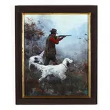 A Hunter with Two English Setters by Frank Stick, Oil on canvas, sold Sep 2020