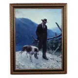 The Saunter Home by Frank Stick, Oil on canvas, sold Sep 2020