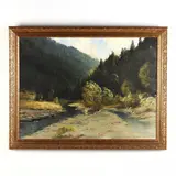 Summer Landscape by Ernest Fredericks, Oil on canvas, sold Sep 2020