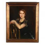 Portrait of Isabella Chiesi Govoni by Mario Ornati, 1937, Oil on canvas, sold Aug 2020