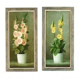 Two Floral Still Lifes by Fabrice de Villeneuve, Oil on canvas, sold Aug 2020