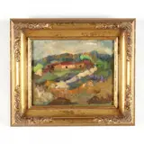 Pasage en Verde by P. Somonte, Oil on canvas, sold Aug 2020