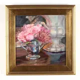 Still Life with Flowers by Murphy Ayala, Oil on canvas, sold Aug 2020