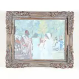 The Wedding Party by Myrtle Jones, Oil on canvas, sold Aug 2020