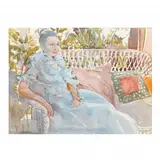 Woman in Blue (Vicky) by Myrtle Jones, Watercolor on paper, sold Aug 2020