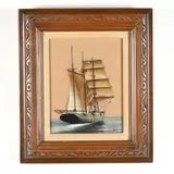 Portrait of a Clipper Ship by Ernest C. Towler, Gouache and watercolor, sold Aug 2020