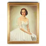 Bridal Portrait of Katherine Horsley Booker Davidson by Wray Bernicchi, Oil on canvas, sold Aug 2020