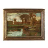 Autumn Landscape by Harry Fluhart Williams, Oil on board, sold Aug 2020