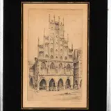 Cathedral Façade by Paul Geissler, Etching, sold Aug 2020