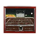 Drive-In Movie Theater by Benny Carter, Acrylic on plywood depicting the old drive-in theater in Madison, sold Aug 2020