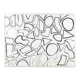 Black & White Folk Art Painting by Sam Ezell, Oil on canvas, sold Aug 2020