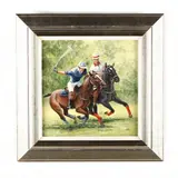 Polo Match by Greg Shumate, Oil on masonite, sold Aug 2020