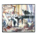Miami University Concert Rehearsal, Oxford, Ohio by Ron Glass, Oil on canvas, sold Aug 2020