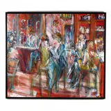 Interior of a Bar in Oxford, Ohio by Ron Glass, Oil on canvas, sold Aug 2020