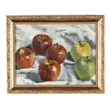 Still Life with Assorted Apples by Shirley Tenhover, Oil on board, sold Aug 2020