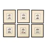 Six Armorial Bookplate Engravings by Francis H. Chesham, Hand-colored engravings, sold Aug 2020