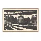 The Lawn, University of Virginia, Charlottesville by Richard L. Bryant, Woodblock print, sold Aug 2020
