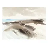Coastal Landscape by Eric Fitzpatrick, Watercolor on paper, sold Aug 2020