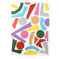 Large Colorful Abstract Painting by Sam Ezell, Oil on canvas, sold Aug 2020