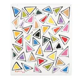 Colorful Triangle Painting by Sam Ezell, Oil on canvas, sold Aug 2020