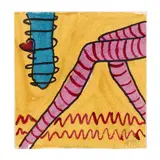 Taquin Series E by Nancy Tuttle May, Acrylic and ink on paper, sold Aug 2020